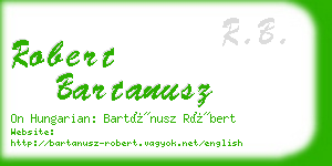 robert bartanusz business card